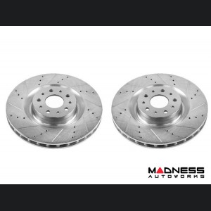 FIAT 500L Brake Rotors - Front - Power Stop - Evolution Drilled + Slotted