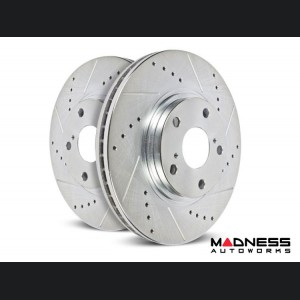 FIAT 500L Brake Rotors - Front - Power Stop - Evolution Drilled + Slotted