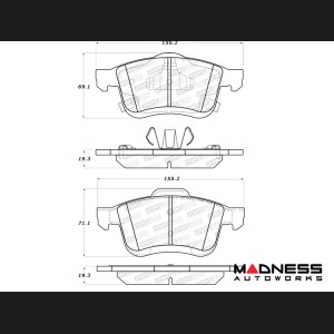 FIAT 500L Brake Pads - Front - StopTech - Street