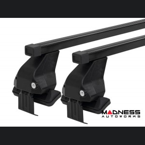 FIAT 500L Roof Rack Luggage Bars - Smooth Roof - Black - OMAC 