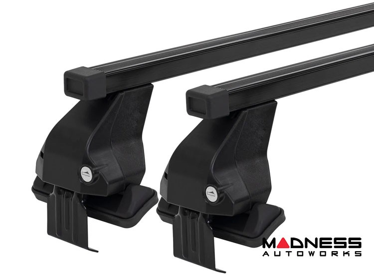 FIAT 500L Roof Rack Luggage Bars - Smooth Roof - Black - OMAC 