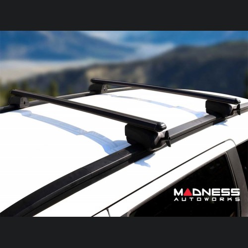 FIAT 500X Roof Rack Cross Bars - for models w/ factory roof rails - Black - Trekking