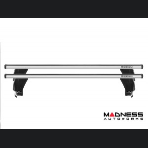 FIAT 500 Roof Rack Cross Bars - Smooth Roof - Silver 