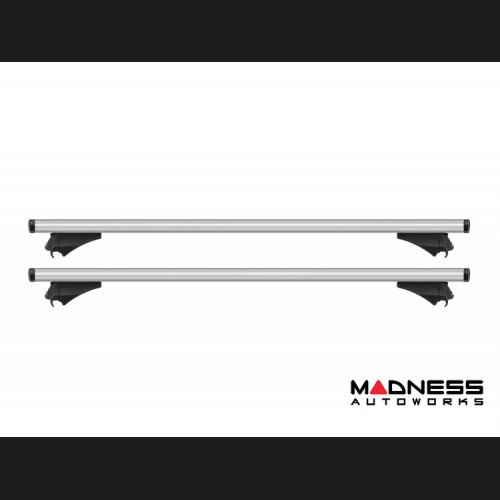 FIAT 500X Roof Rack Cross Bars - for models w/ factory roof rails - Silver