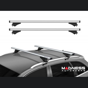 FIAT 500X Roof Rack Cross Bars - for models w/ factory roof rails - Silver