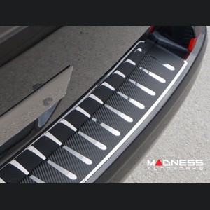 FIAT 500X Rear Bumper Sill Cover - Stainless Steel - Carbon Fiber Finished