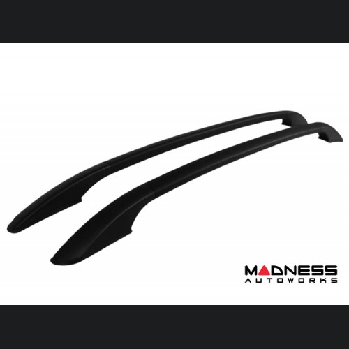 FIAT 500X Roof Rack Side Rails - Smooth Roof - Black - OMAC 