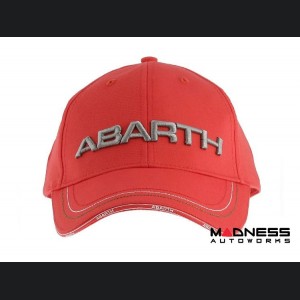 Cap - ABARTH - Red w/ Silver ABARTH Logo 