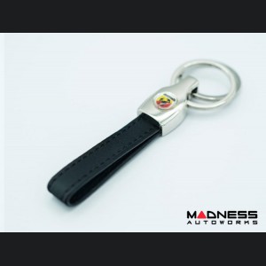 Keychain - ABARTH - Black Leather Strap w/ ABARTH Logo