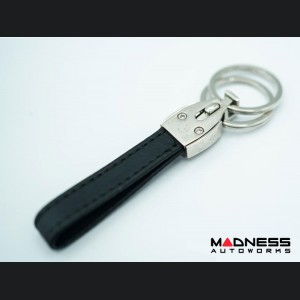 Keychain - ABARTH - Black Leather Strap w/ ABARTH Logo