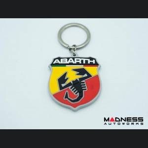 Keychain - ABARTH - Rubber Crest w/ ABARTH Logo
