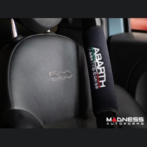 Seat Belt Shoulder Pads - set of 2 - ABARTH Assetto Corse - Black