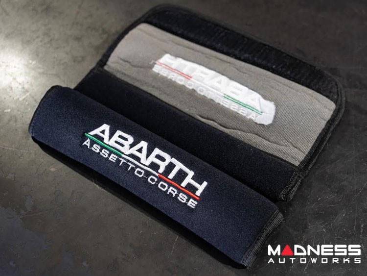 Seat Belt Covers Shoulder Strap Pads Custom Fits Abarth Italy Assetto Corse 2PCS 