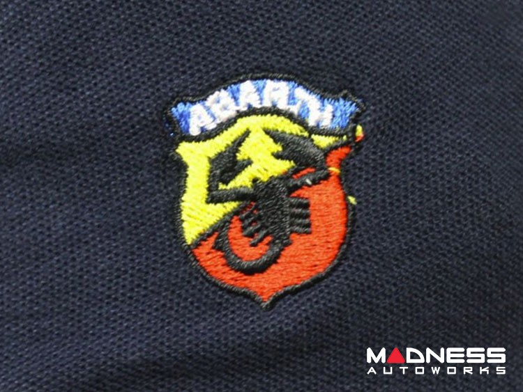 ABARTH Polo Shirt - Vintage - Long Sleeved - Navy - Large