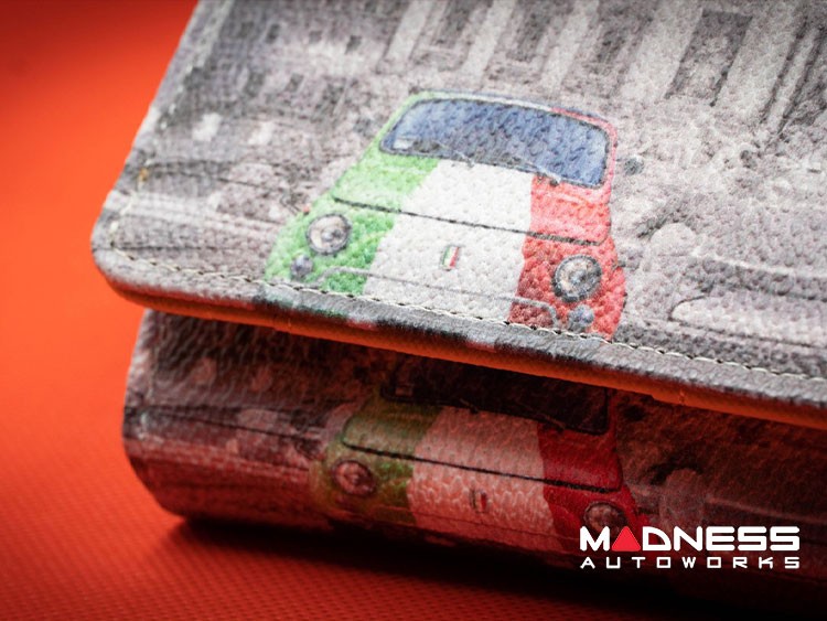 Wallet - Classic Fiat 500 Tricolor / Trevi Fountain Theme