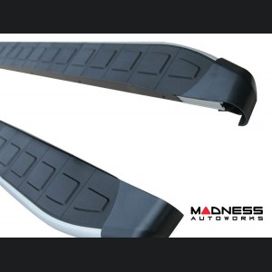 FIAT 500X Side Steps - ProSide Running Boards - Silver / Black