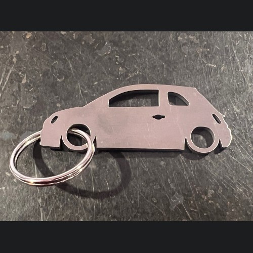 FIAT 500 Keychain - silhouette design