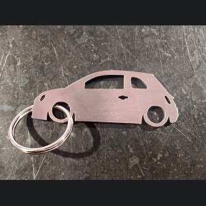 FIAT 500 Keychain - silhouette design