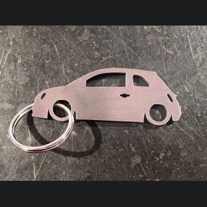 FIAT 500 Keychain - silhouette design