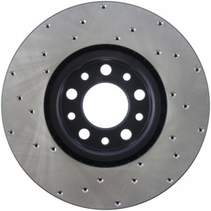 FIAT 500X Performance Brake Rotor - Drilled and Vented - Front Left