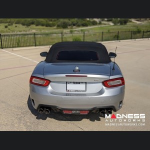 FIAT 124 Performance Exhaust by MADNESS - Monza - Dual Exit w/ Black Chrome Quad Tips 