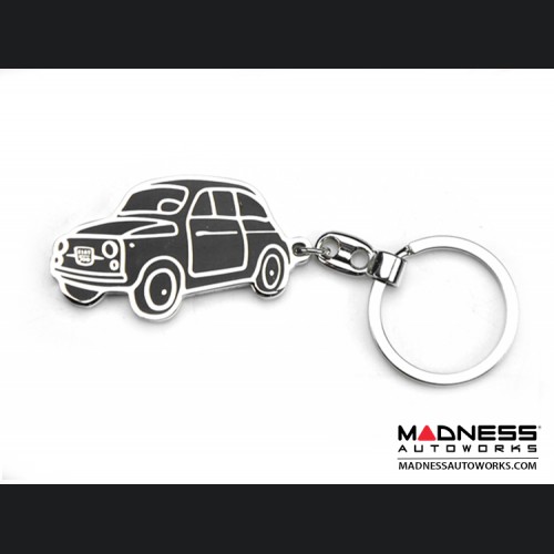 Keychain - Classic Fiat 500 - Black - Museo Edition