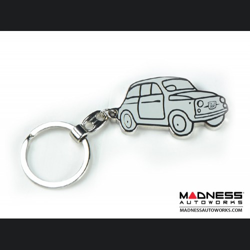 Keychain - Classic Fiat 500 - White - Museo Edition