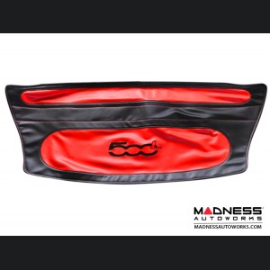 FIAT 500L Parcel Shelf Cover - Leather - Black / Red with 500L Logo