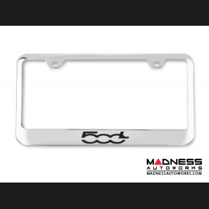 FIAT 500L License Plate Frame - Polished Stainless Steel - 500L Logo - Standard