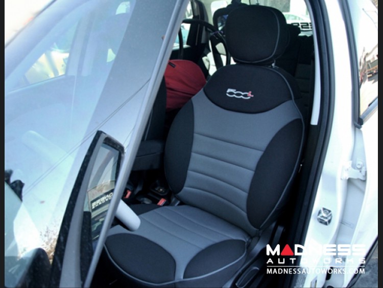 SEAT COVERS FOR FIAT 500L LINERS CAR COVER SEATS TWO-COLOURED BLACK RED