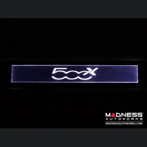 FIAT 500X Door Sills - Wireless LED Lighted - Polished SS w/ 500X Logo
