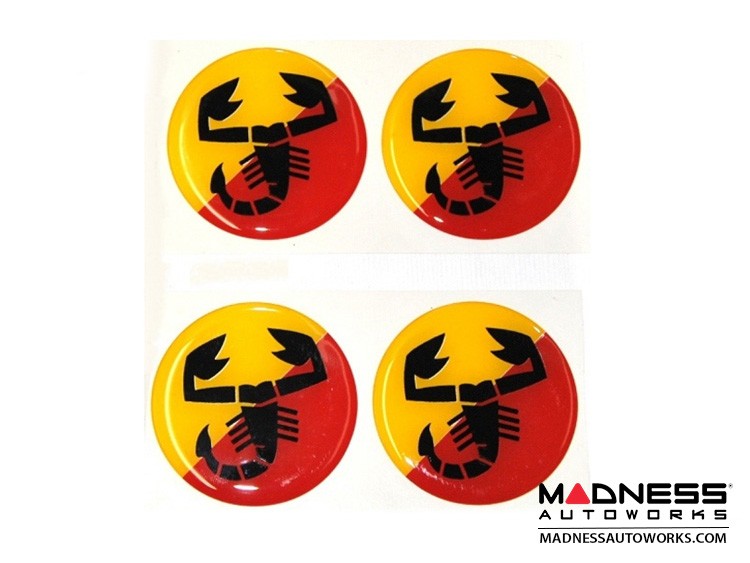 Wheel Badges (4) - ABARTH Scorpion Inspired Design - 2"