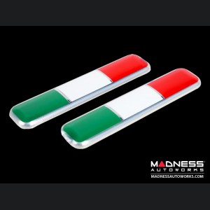 FIAT Badges - Italian Flag Pillar Badges (2)