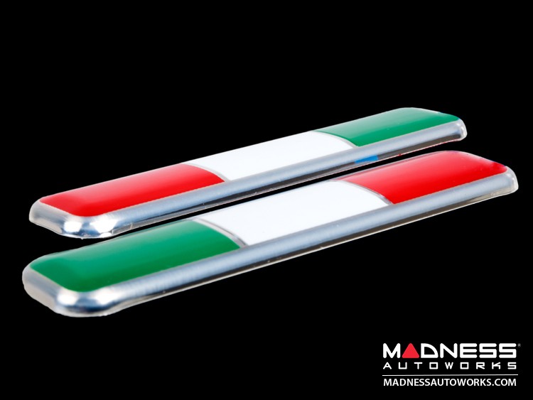 FIAT Badges - Italian Flag Pillar Badges (2)