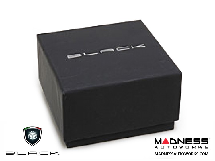 FIAT 500 Gear Shift Knob by BLACK - Silver Carbon Fiber w/ Black Insert 