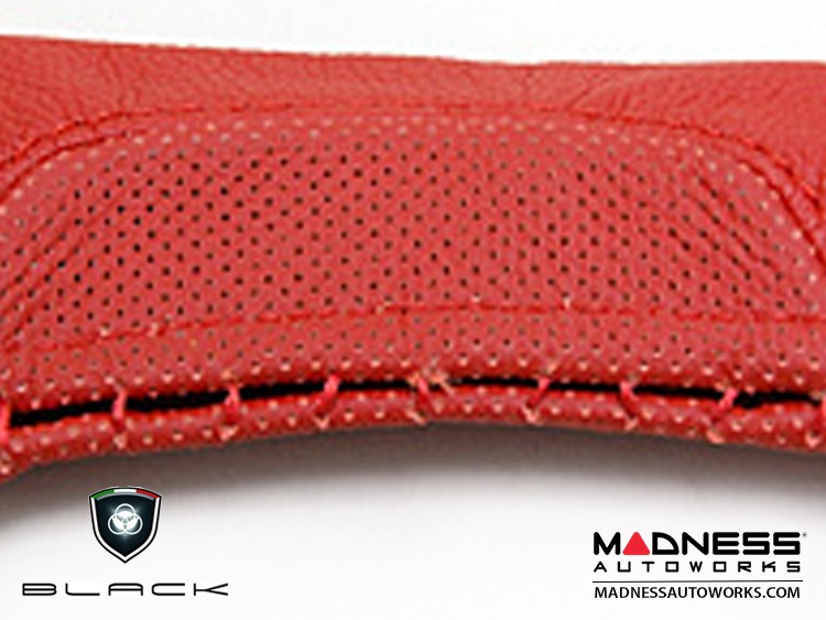 FIAT 500 eBrake Handle Cover - Leather - Red 