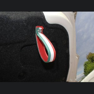 FIAT 500 Trunk Handle / Pull Strap - Italian Flag Design