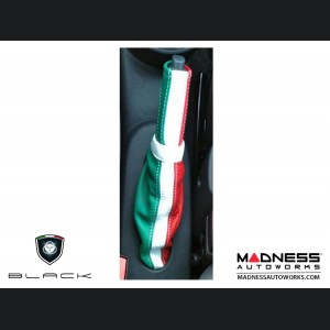 FIAT 500 eBrake Handle Cover - Leather - Italian Flag 