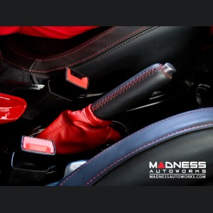 FIAT 500 eBrake Boot - Red Leather w/ Red Stitching 