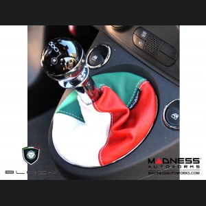 FIAT 500 Gear Shift Boot - Italian Colors Leather w/ Gear Shift Pattern