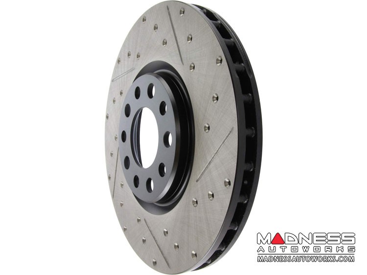FIAT 500X Performance Brake Rotor - Drilled and Slotted - Front Right