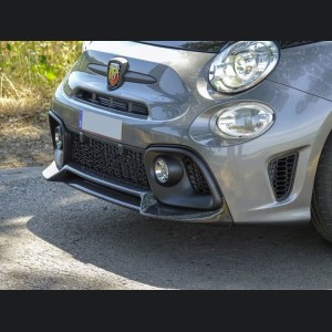 FIAT 500 Front Splitter Lip - Carbon Fiber - 595 Style - EU Model - White Candy