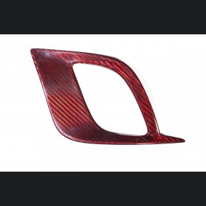 FIAT 500 Front Side Air Duct Diffuser Set - Carbon Fiber - Red Candy