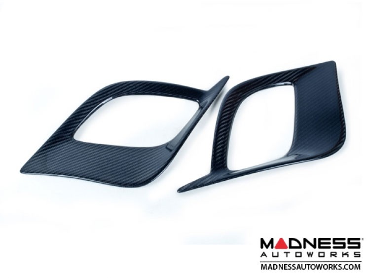 FIAT 500 Front Side Air Duct Diffuser Set - Carbon Fiber - NA Model