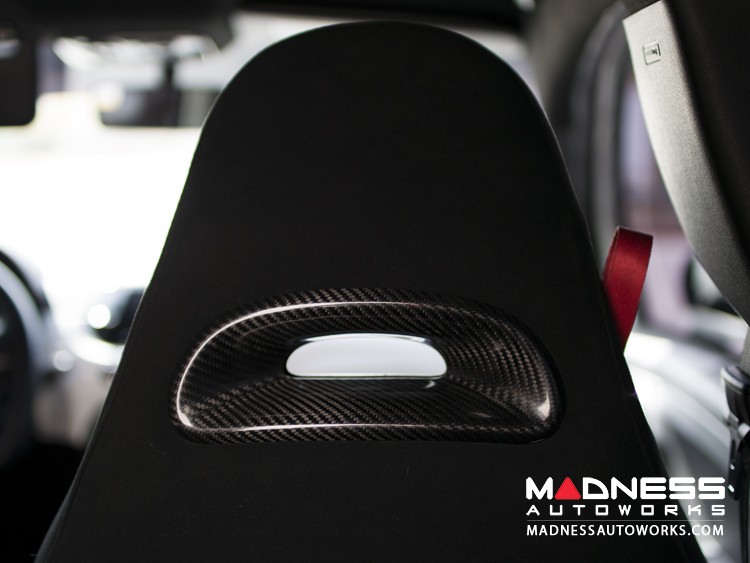 FIAT 500 ABARTH Headrest Inserts - Carbon Fiber (4 pc set)