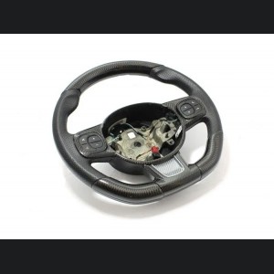 FIAT 500 ABARTH Steering Wheel Trim - Carbon Fiber - Orange Candy - 595 Edition (2016-on)