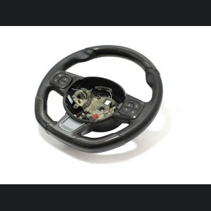 FIAT 500 ABARTH Steering Wheel Trim - Carbon Fiber - White Candy - 595 Edition (2016-on)