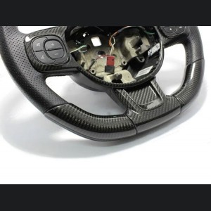 FIAT 500 ABARTH Steering Wheel Lower Center Trim Piece - Carbon Fiber - EU Model - White