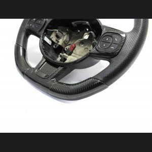 FIAT 500 ABARTH Steering Wheel Lower Center Trim Piece - Carbon Fiber - EU Model - White Candy