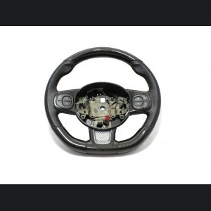 FIAT 500 ABARTH Upper Steering Wheel Trim - Carbon Fiber - EU Model - Blue